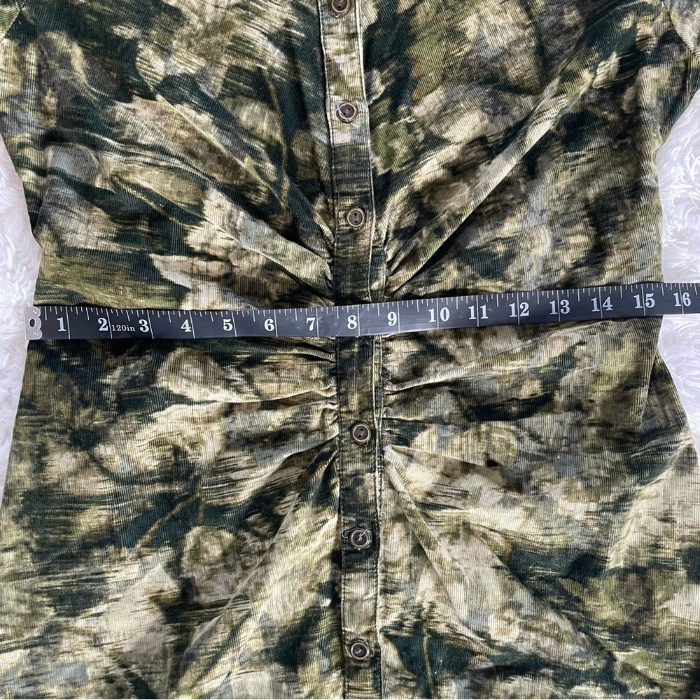 Pilcro Ruched Corduroy Shirt Dress - Picture 13 of 15